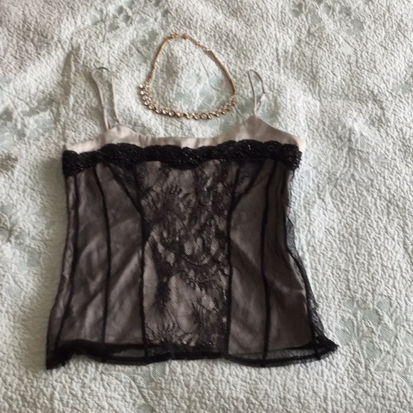 The Limited Tops - Limited silver and black lace